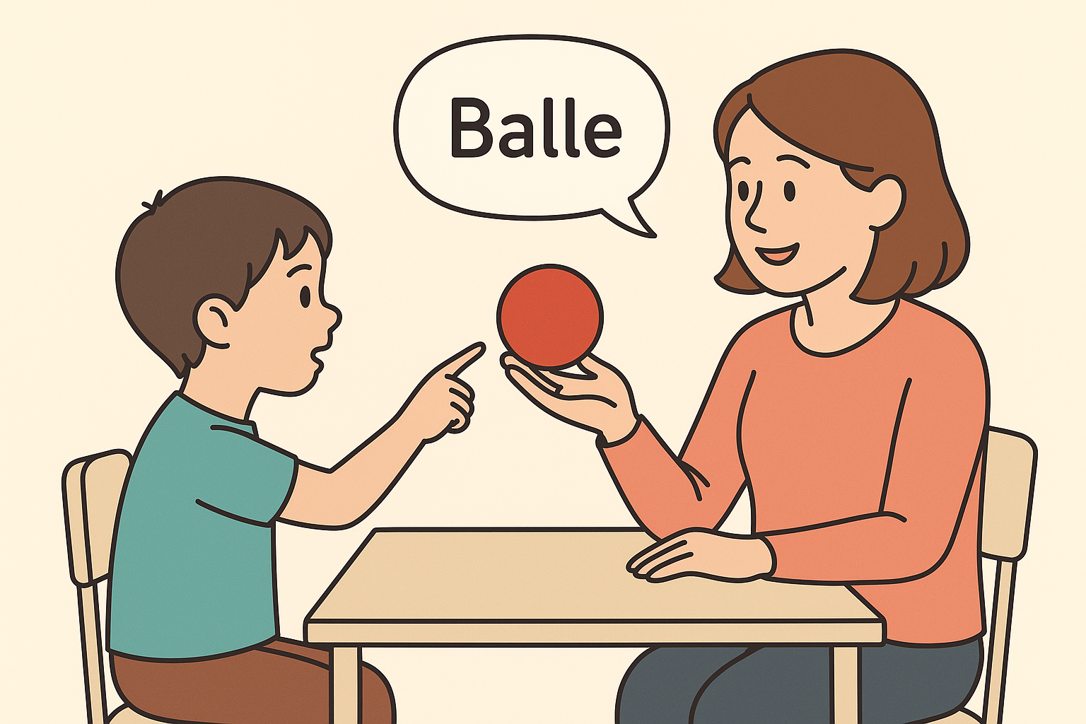 Installer la demande en ABA (opérant verbal « mand »)  par pointage
